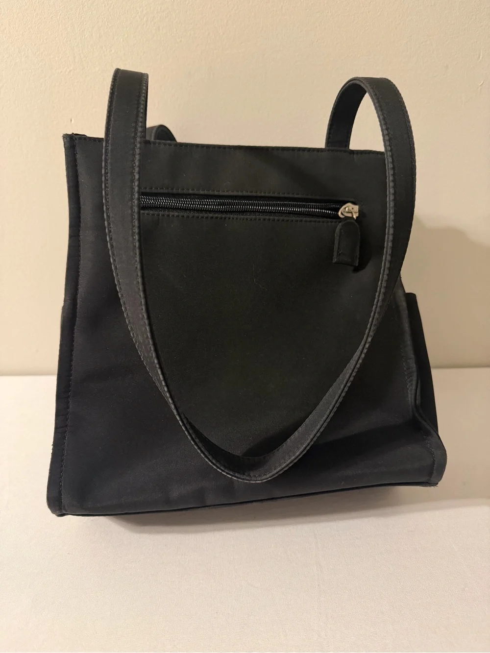 St. John's Bay Black Shoulder Bag with Front Pocket
